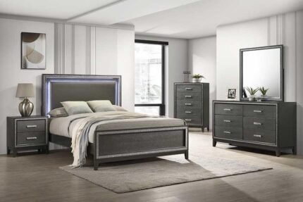 B331 Tala Grey Bedroom Set – Florida LED Glam Suite