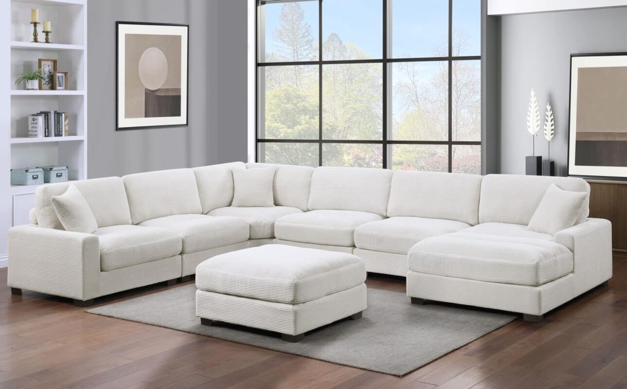 L120 Violet Beige Sectional – Modular Comfort & Style