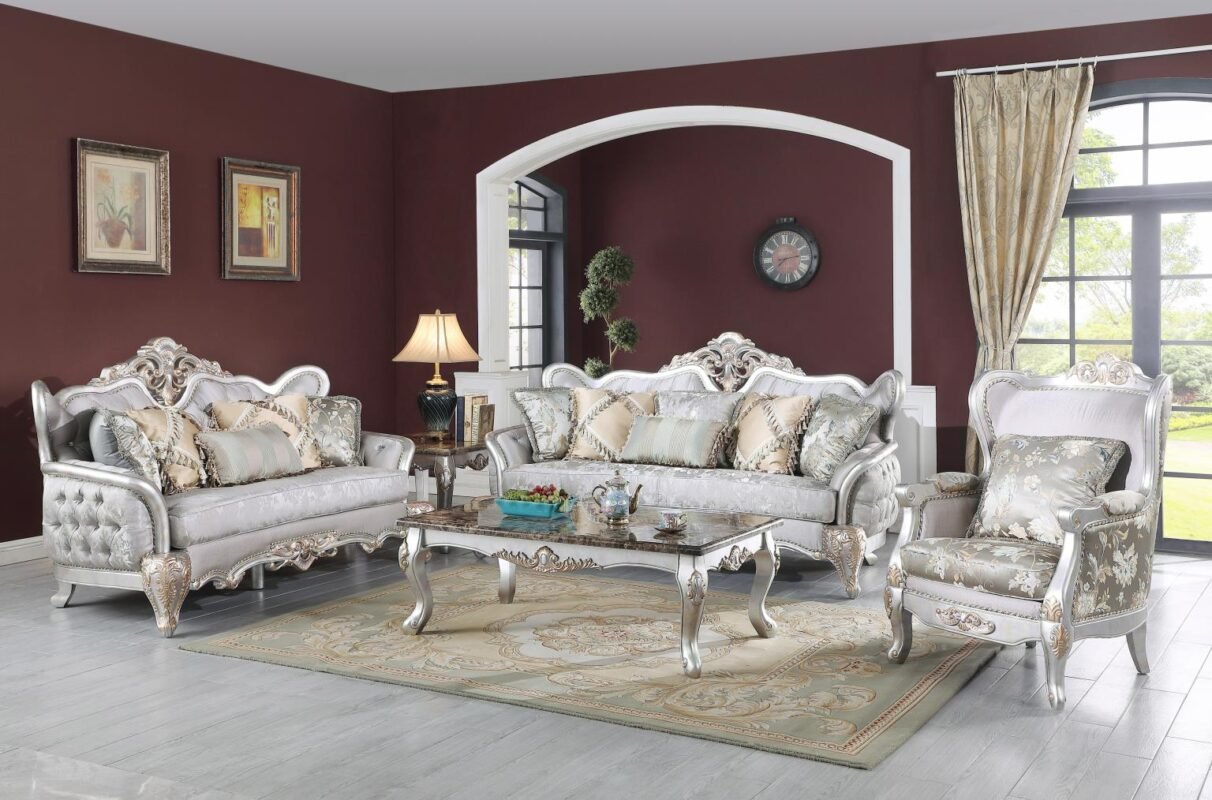 L250 Gio Luxury Sofa – Regal Silver Elegance