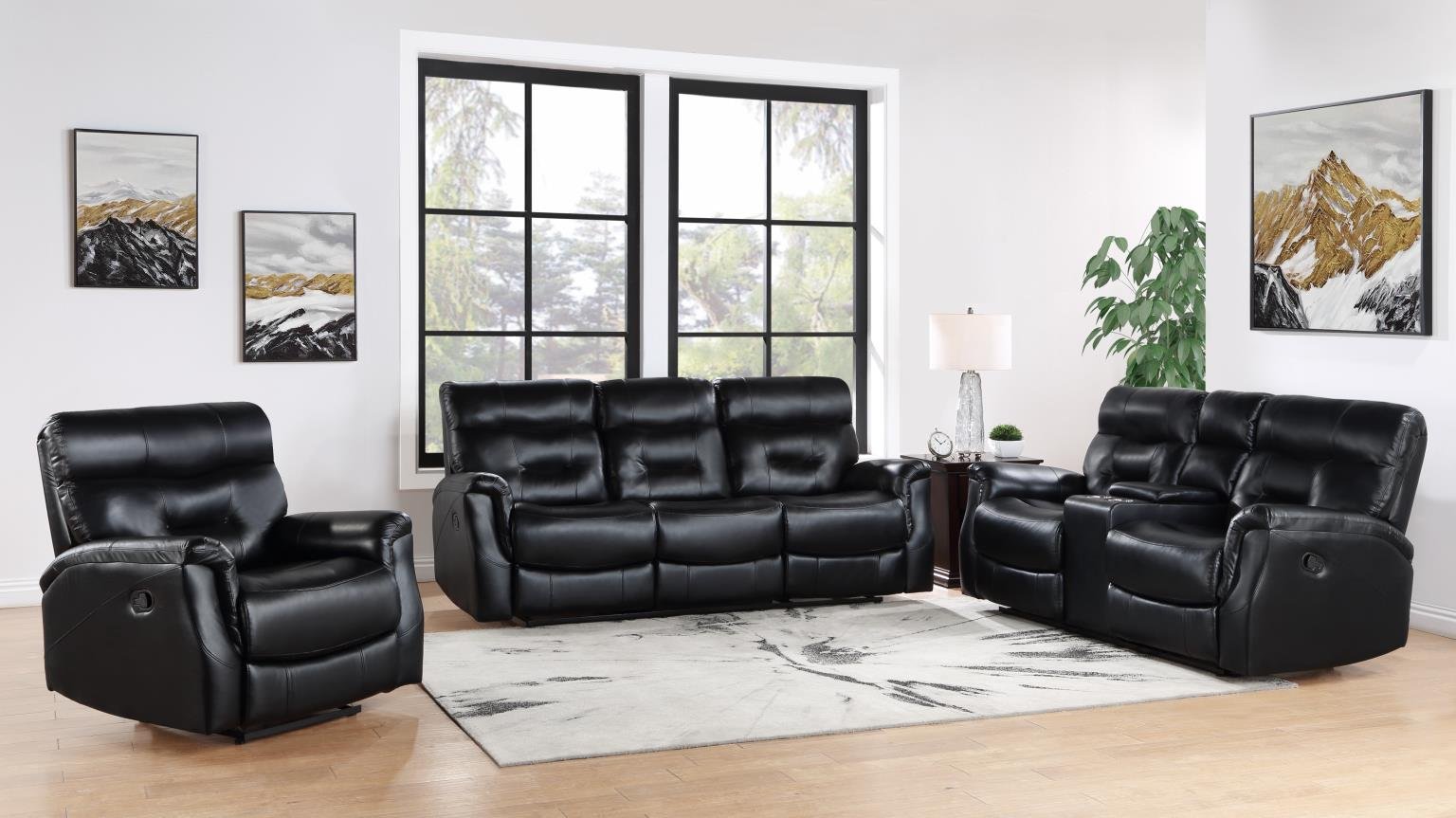 L410 Andres Black Sofa – Sleek & Durable for Florida L410 Andres Black Sofa – Sleek & Durable for Florida