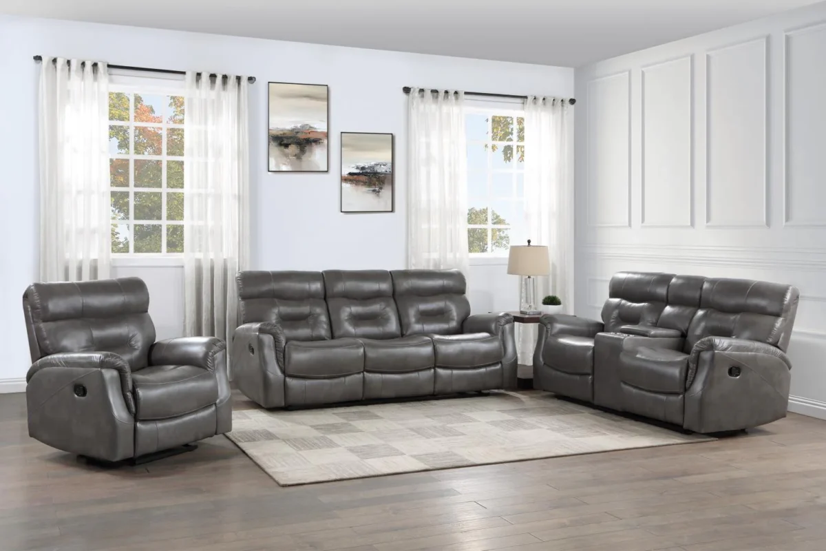 Andres Reclining Sofa & Loveseat – Plush Faux Leather